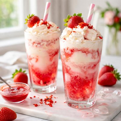 Image of Strawberry Ice Cream Sodas