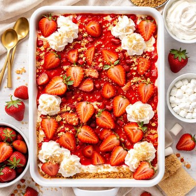 Image of Strawberry Jello Casserole