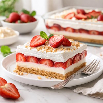 Image of Strawberry Lasagna Dessert