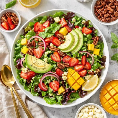 Image of Strawberry Mango Mesclun Salad