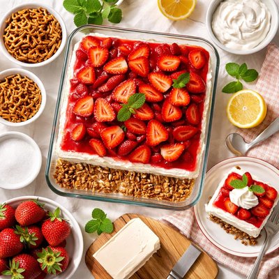 Image of Strawberry Pretzel Salad