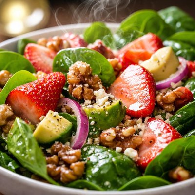 Image of Vegan Strawberry Spinach Salad