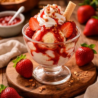 Image of Strawberry Sundae Ice Cream