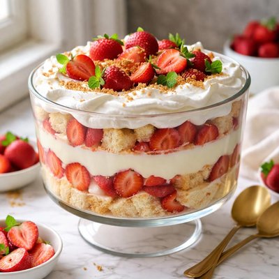 Image of Strawberry Trifle No Cream Cheese