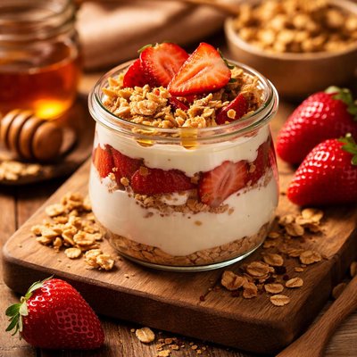 Image of Vegan Strawberry Yogurt Parfait
