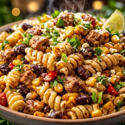 Image of Whole30 Street Corn Pasta Salad