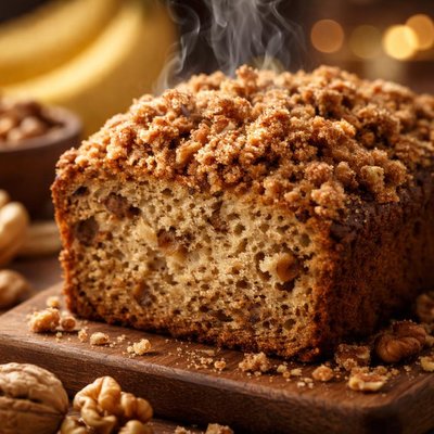 Image of Streusel Topped Banana Nut Bread
