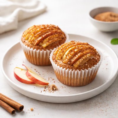 Image of Striped Apple Cinnamon Muffins