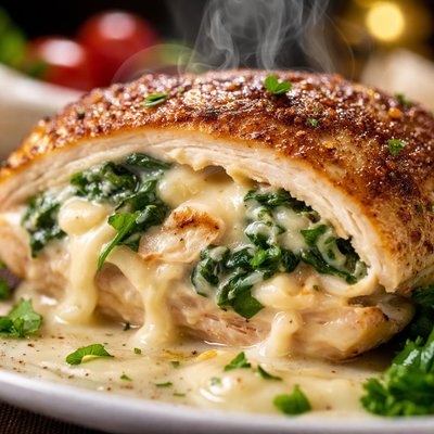 Image of Stuffed Alfredo Chicken