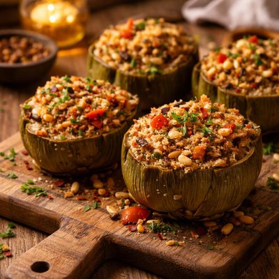 Image of Vegan Stuffed Artichokes