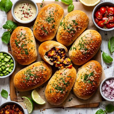 Image of Whole30 Stuffed Bread Rolls