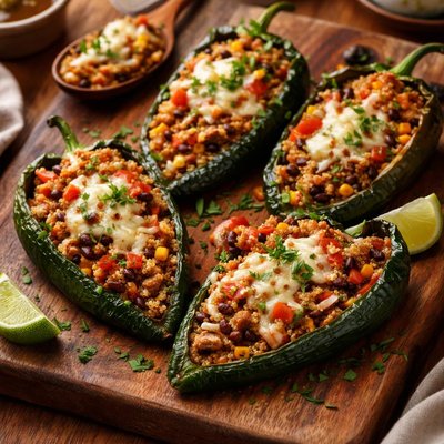 Image of Stuffed Poblano Peppers