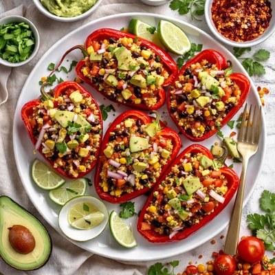 Image of Whole30 Stuffed Red Pepper