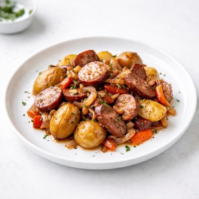 Image of Stupid Easy Crock Pot Slow Cooker Sausage Potatoes