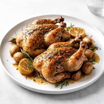 Image of Succulent Roasted Game Hens in a Jiffy