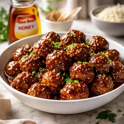 Image of Sue Bee Honey Tangy Mini Meatballs