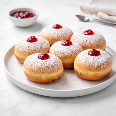 Image of Sufganiot Hanukkah Jelly Doughnuts