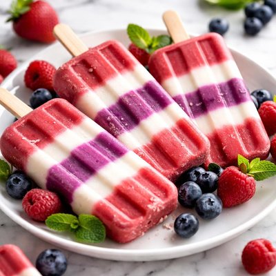 Image of Sugar Free Berry Striped Pops