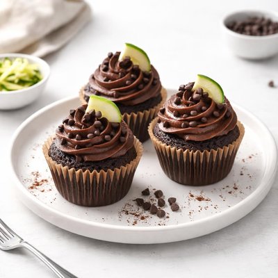 Image of Sugar Free Chocolate Zucchini Cupcakes