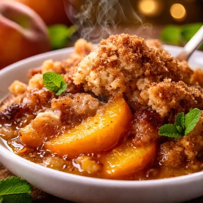 Image of Sugar Free Fresh Peach Cobbler