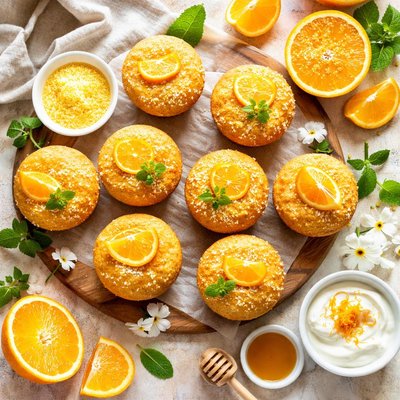 Image of Sugar Free Orange Polenta Muffins