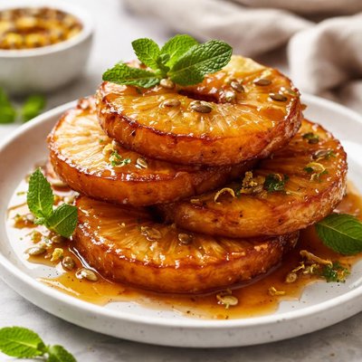 Image of Sugar Glazed Pineapple Dessert