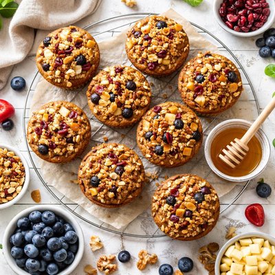 Image of Sugarless Fruit Nut Muffins