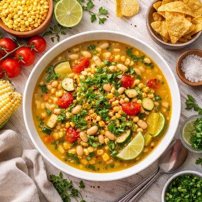 Image of Summer Corn and White Bean Soup