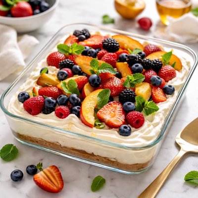 Image of Summer Fruit Cream Cheese Dessert