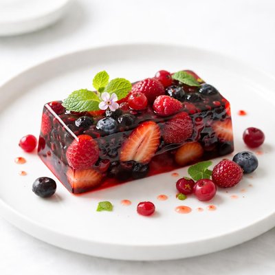 Image of Summer Fruits Terrine or Bodacious Berries in Wine Jelly