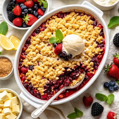 Image of Summer Memories Jumbleberry Crumble with Shortbread Topping