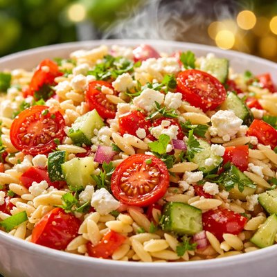 Image of Summer Orzo Feta Pasta Salad
