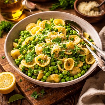 Image of Summer Pasta with Peas Mint