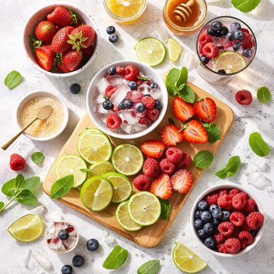 Image of Summer Perfection with Lime and Berries
