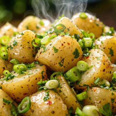 Image of Summer Potatoes with Spring Onions