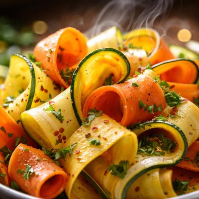 Image of Summer Squash and Carrot Ribbon Salad