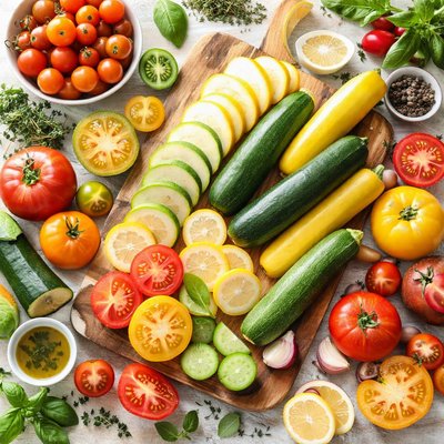 Image of Summer Squash and Tomatoes