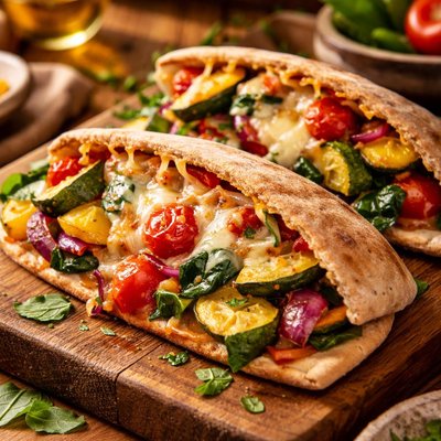 Image of Summer Time Veggie Pita Melt