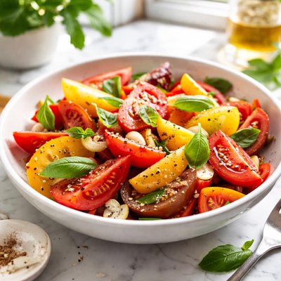 Image of Summer Tomatoes with Garlic Basil