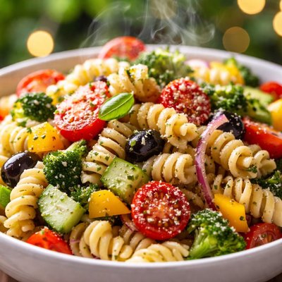 Image of Summertime Garden Veggie Pasta Salad