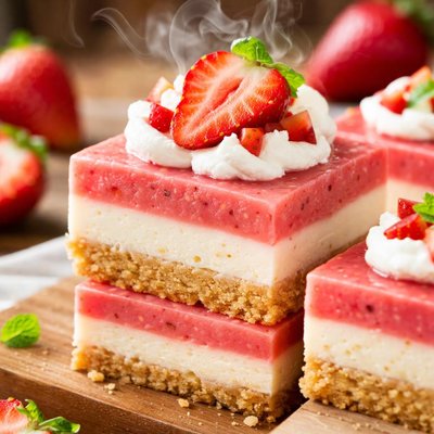 Image of Summertime Strawberry Cream Squares