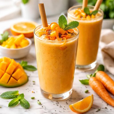 Image of Summery Light Mango Carrot Smoothie