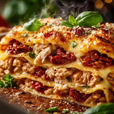 Image of Sun Dried Tomato and Chicken Lasagne