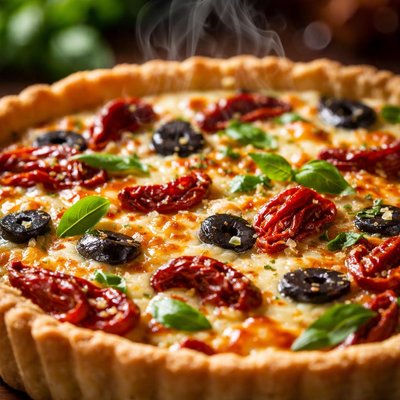 Image of Sun Dried Tomato and Olive Quiche