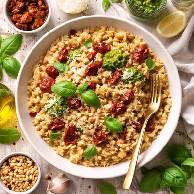 Image of Sun Dried Tomato and Pesto Risotto