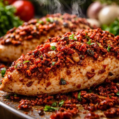 Image of Sun Dried Tomato Crusted Chicken
