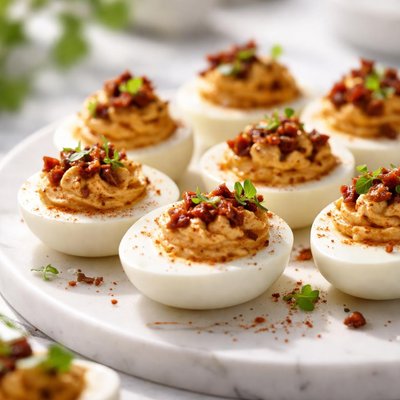 Image of Sun Dried Tomato Deviled Eggs