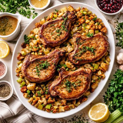 Image of Sunday Chops and Stuffing