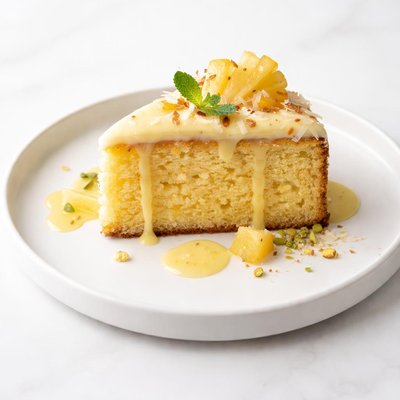 Image of Sunny California Sour Cream Pineapple Cake with Pineapple Glaze