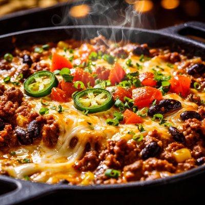 Image of Super Bowl Chili Cheese Dip